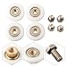Shower Door Rollers Replacement 4 Pack, Nylon Pulley for Glass Shower Door with Brass Center Roller and Stainless Steel Screw, Bathroom Sliding Door Wheels for 4-8mm Glass Thickness(27mm)