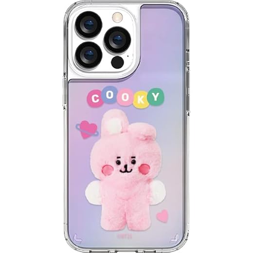 BT21 Fluffy Body Hologram Designed for Galaxy S22 Case [Wireless Charging Support] (Galaxy S22, Cooky)
