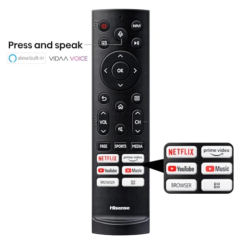 Image of Hisense 164 cm (65 inches) U7N Series 4K Ultra HD Smart QLED Mini LED TV 65U7N (Black)