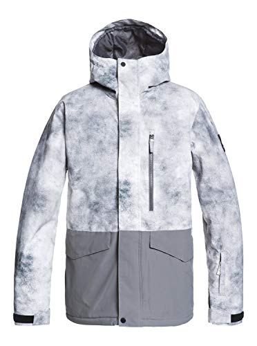 Quiksilver Mission Printed Block-Chaqueta para Nieve para Hombre, Iron Gate x-posure, XS