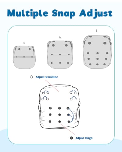 Image of ALVABABY Swim Diapers 3pcs Baby & Toddler Snap One Size Reusable Adjustable Baby Boys' Swim Diapers for Swimming Lessons 3SWY78