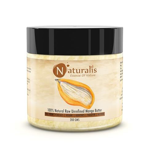 Image of Naturalis Mango Butter | 200gm | Raw, Unprocessed & Unrefined Body Butter | Ingredient for Lip Balm & Lip Cream | Moisturization of Body | Smooth Texture in Skincare Blends