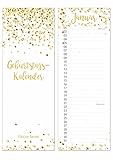 Edition Seidel Geburtstagskalender Gold-Design mit Spiralbindung im Format 105 x 297 mm jahresunabhängig Dauerkalender (20569)