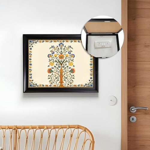 Image of PAINTINGMANTRA Customized Upload Your Painting or Photo Decorative Framed Wall Art Print Cover for Mcb Box, Electric Board, Meter Box Cover (Size: 17x13 Inch)