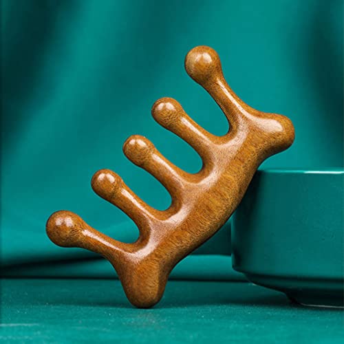 Minkissy Massagem de Madeira Pente Largo Dente Pente de Cabelo Acupuntura Massageador de Cabeça Mass