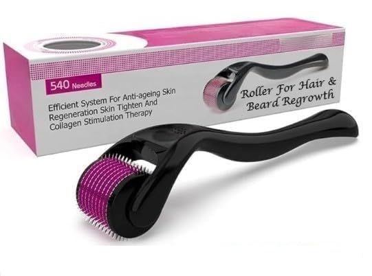 Roller with 540 Titanium Needles 1.0 mm | Manual Skin Care Roller Tool | Precision Needle Drum | Handheld Roller for Men and Women | Facial Scalp Beard Use-image-23