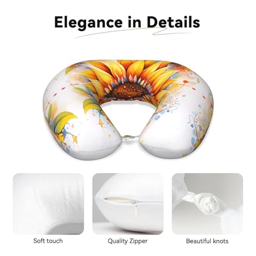 Almohada de viaje de espuma viscoelástica U-shaped lavable miniatura 3