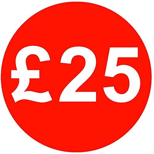£ Red Price Stickers - 30mm - £25, 5000 — image 1