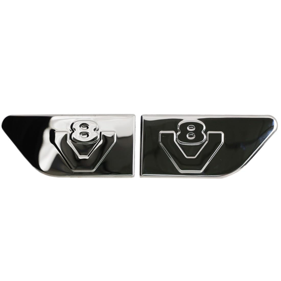 Accessori decorativi V8 in acciaio inox lucidato a specchio per camion Scania R 2004-2015, 2 pezzi