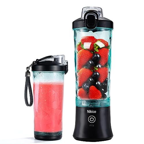 Nikice Portable Blender for Shakes and Smoothies, 20 Oz BPA...