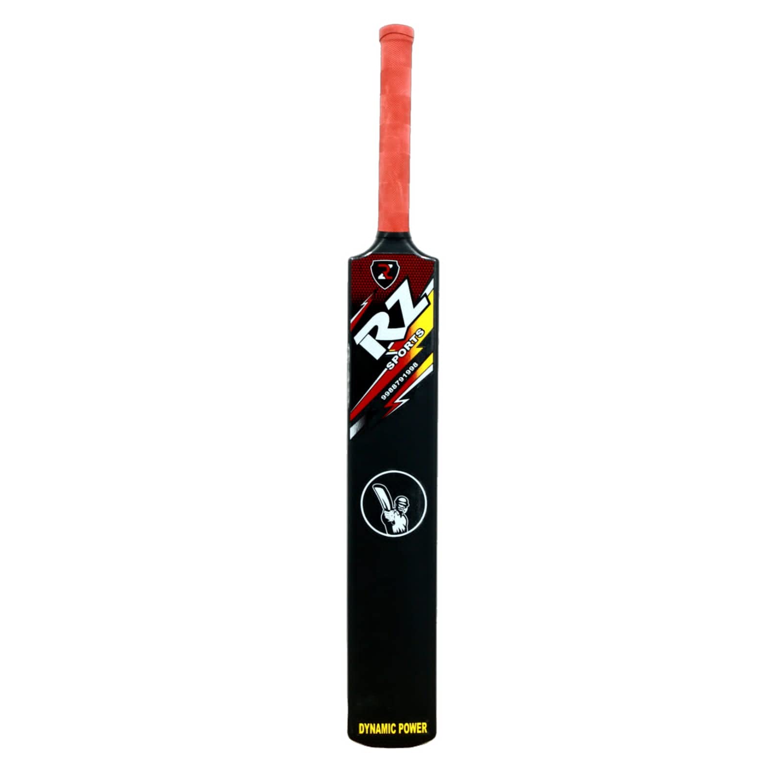 Buy REXZEN Hard Plastic Jumbo Alloy Fiber PVC Black Cricket BAT for 1215 Age Group, Thick Blade