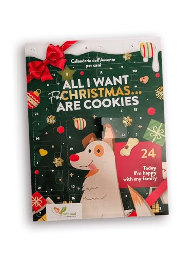 2G PET FOOD Calendario dell'Avvento per Cani 2025, 24 Giorni di Snack e Biscotti, con Sorprese Speciali per l'8 e il 24 Dicembre, Tema Parco Divertimenti di Natale
