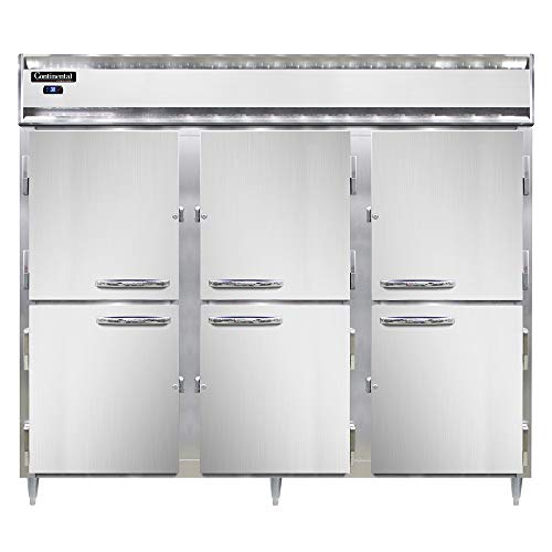 Continental Refrigerator DL3RE-SS-PT-HD Designer Line Extra-Wide Three Section Pass-Thru Refrigerator, 85-1/5
