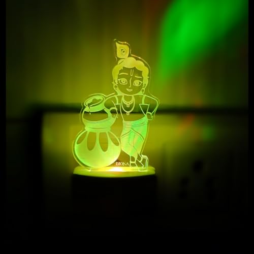 DIONA Night lamp Krishna LED 3D Illusion Multi Color Changing Light for...