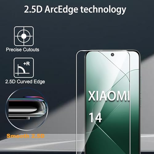 Image of JGD PRODUCTS for Xiaomi Mi 14 5G | Mi 14 Premium Original HD curved Edge to Edge Tempered Glass