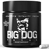 Big Dog Total Male 3-in-1 Total Alpha Blend Men’s Must-Have, Non-GMO - Natural Energy & Endurance Support, 60 Count (Big Dog Total - 1Pcs)