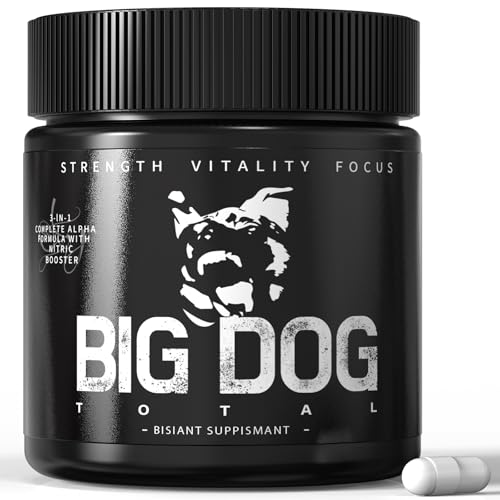 Big Dog Total Male 3-in-1 Total Alpha Blend Men’s Must-Have, Non-GMO - Natural Energy & Endurance...