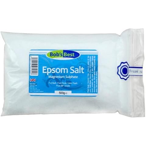 Epsom Salts Magnesium Sulphate for Bath or Foot Soak Pure BP Grade - 500 Grams Cover