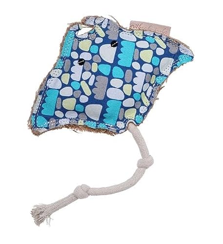 Outback Tails - Sheree Stingray (Puli Puli Blue) - Keturah Zimran Toy for Dogs, Blue/Grey/White/Yellow