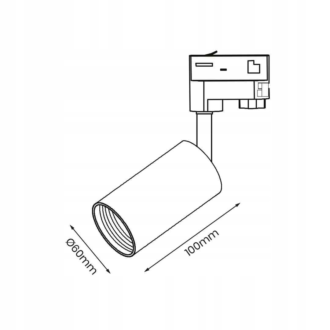 NEXTRACK 3-Phasen-Schienen-Set Komplett-Set GU10 Lampe 2x1m+2m Schiene T-Stecker Schwarz