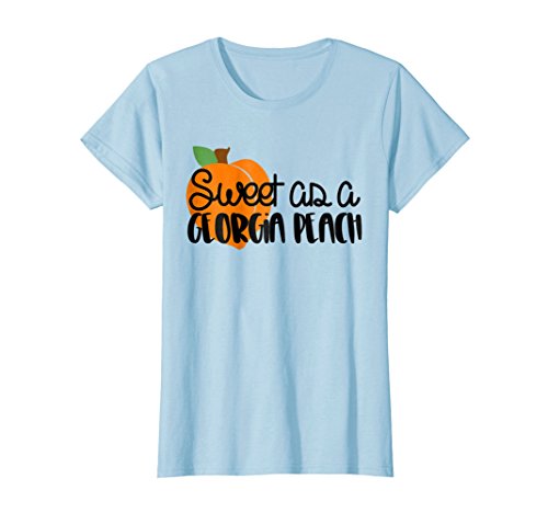 Sweet as a Georgia Peach t shirt with bright peach