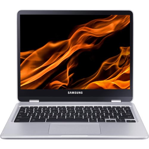 Image of Samsung 12 inch Convertible Chromebook Pro, 2K(2400 x 1600) Touchscreen with 360' Rotation, Rockchip Processor Up to 2GHz, 4GB Ram, 32GB Storage, Super-Fast WiFi, Chrome OS, Pastel Silver, Renewed