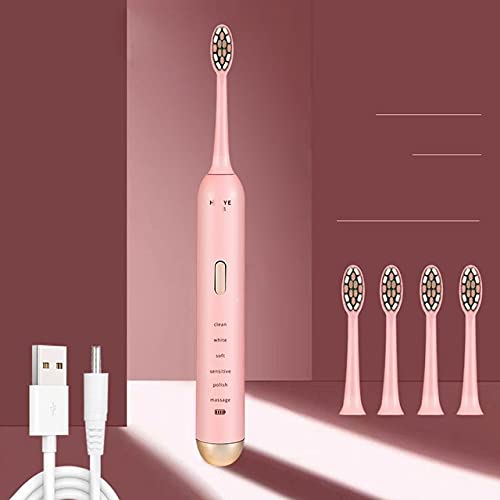 ZCLS Sonic Electric Toothbrush USB Rechargeable Toothbrush Waterproof Ultrasonic Automatic Tooth Brush Intelligent Home