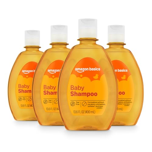Amazon Basics Tear-Free Baby Shampoo 13.6 Fluid Ounce 4-Pack Packaging May Vary