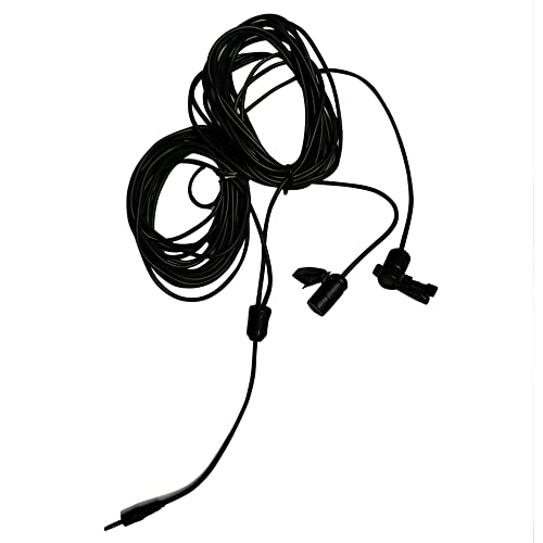 Image of Maizic Smarthome Smart Studio Dual-Head Microphone Lapel Clip-on Microphone, Omnidirectional Electret Condenser Mic, TRRS 3.5mm Jack, Extreme-Long Cable, for Smartphones, DSLR, Camcorders