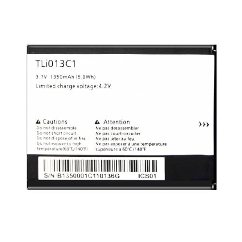 Svenirven TLi013C1 Battery for One Go Flip Phone 4044W 4044T 4044O 4044V 1350mAh
