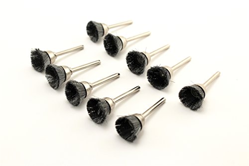 Up To 40% OFF TEMO 10 pc Carbon Steel 1/2 Inch Cup Wire Brushes #442 with 1/8 Inch Compatible for Dremel and Other Rotary Tools