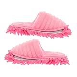 Alipis Pantoufles De Nettoyage à Rayures en Microfibre, Semelle Amovible, Taille m 38-41,...