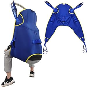 Hefband voor het hele lichaam, hoofd- en rugsteun, transferbanden voor toiletgang, tilband compatibel met verschillende tilliften, draagvermogen 230 kg/507 lb, blauw