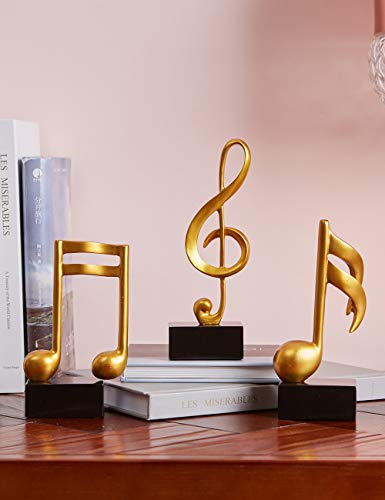 Amoy-Art 3pcs Musical Note Scultura Statua