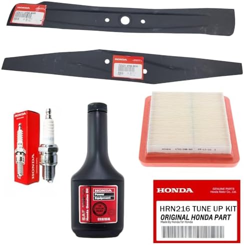 Best Honda Lawn Mower: Which One Will Transform Your Yard Care? 1 Honda HRN216 Lawn Mower Tune Up Kit - Includes 17211-Z8B-901 Air Filter, 98079-55846 Spark Plug, 08213-10W30 12oz Bottle of 10W-30 Oil, 72531-VR8-M00 Lower Blade and 72511-VR8-M00 Upper Blade
