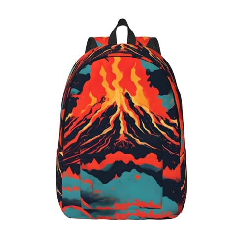 Sac à dos ordinateur portable femme imprimé volcano randonnée voyage