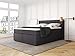 Produktbild Betten Jumbo King Boxspringbett 200x200 cm 7-Zonen TFK Härtegrad H3 und Visco-Topper | Farbe Anthrazit | div. Größen verfügbar