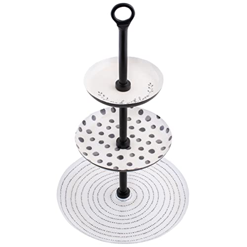 Karma Gifts KA1134 Support à 3 étages Blanc/noir