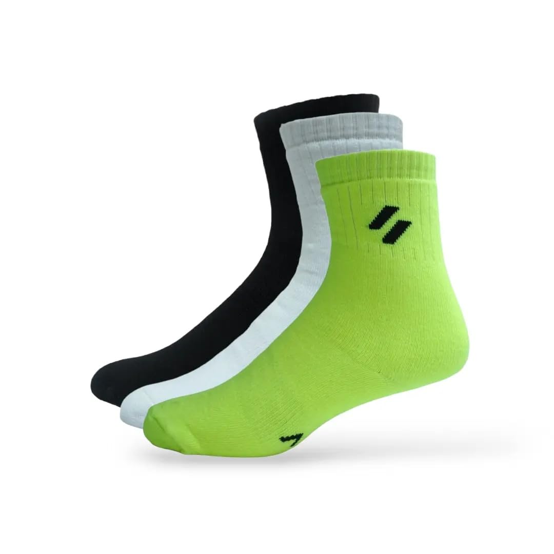 Athletic Sports Socks |Unisex Everday Mid Calf Length|Compression Band |Odour-Free & Breathable|Light Weight Training Sports Socks | Pack of 3-image-35
