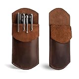 Durable Leather Pocket Protector, Pencil Pouch, Office & Work Essentials Pen Holder Handmade by Hide & Drink :: Bourbon Brown