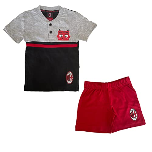 Pigiama Bambino Corto Mezza Manica in Cotone Milan...