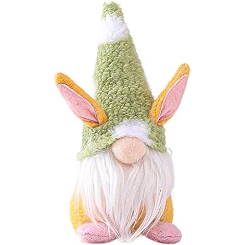PERMORMAK Easter Decorations Gnome,Handmade Gnome Faceless Plush Dwarf Doll Easter Home Decorations Ornaments Gifts for Kids Women Men - Green Cover