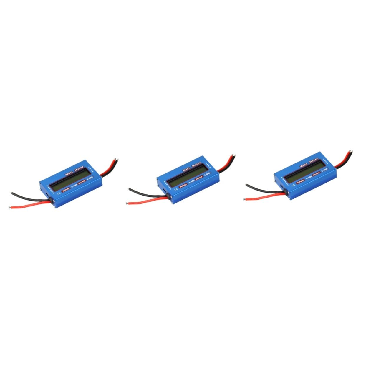 jojofuny 3piezas Medidor De Digital Lcd Para Baterías Rc Analizador De Voltaje y Energía Comprobador De Watt Para De Aeronaves y Energía Solar Azul