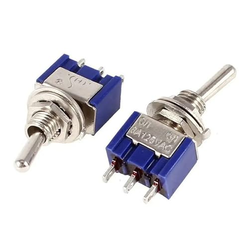 Interruptor SPDT de palanca mini 120V CA MTS-102 montaje 1/4 pulgada 3