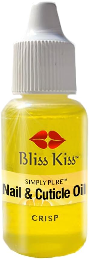 Bliss Kiss | Crisp Fragrance | Nail Oil Cuticle Dropper w/Vitamin E & Jojoba⏤Nail Strengthener Nail Growth Serum for Brittle Peeling Breaking Thin Nails | 0.5oz |
