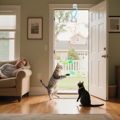image for CATPICK Interactive Cat Toys for Indoor Cats Automatic Electric Flying
