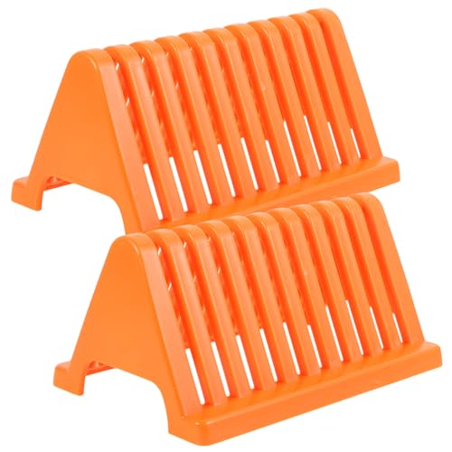 OUNONA 2pcs Microscope Slides Rack for Laboratory Laboratory Microscope Slides Holder Microscope Slides Pp Orange Microscope Slides Storage Rack