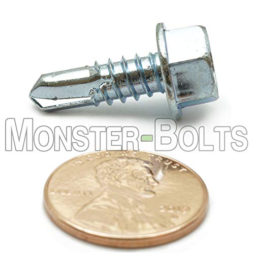 #14 x 3/4" Tornillos autorroscantes de acero 100 uds miniatura 3