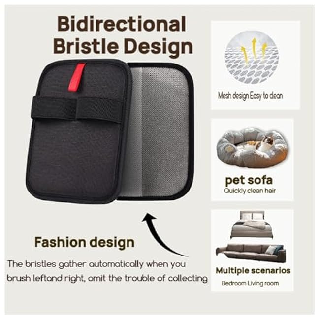 1 Pcs Pet Hair Removal Glove, Electrostatic & Reusable Cat Dog Hair Remover for Couch, Furniture, Carpet, Car Seat | 2025 Upgraded Grooming Gloves & Fur Removal Tool??-2ccO1CSS