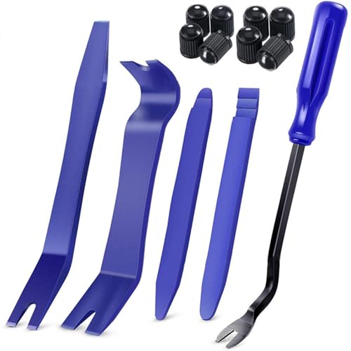 Auto Trim Removal Tool Kit No-Scratch Removal Tool Kit for Car Panel & Audio Dashboard Dismantle (Blue 13 PCS)